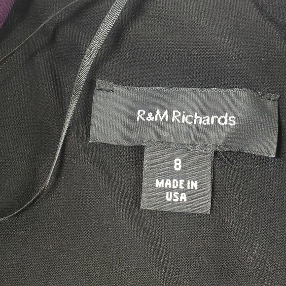 R&M Richard's Purple and Black Jacket Mock Dress Twofer - Picture 6 of 11